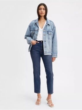 Levi's Wedgie Icon Fit Ankle Jeans Dark Wash size 24